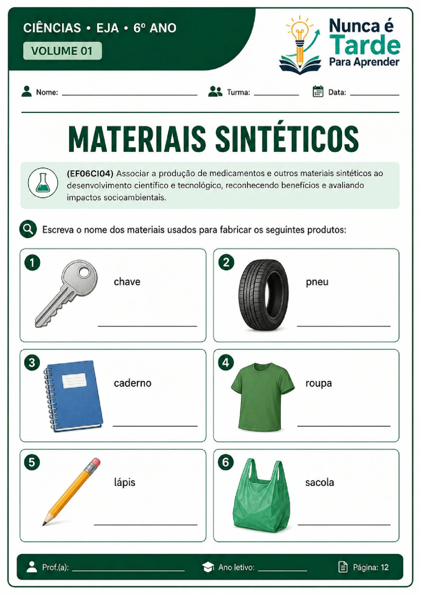 Atividade de Ciências EJA 13